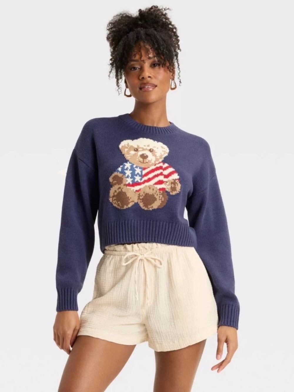 Grayson Threads Navy Teddy Intarsia Turtleneck Sweater - Women